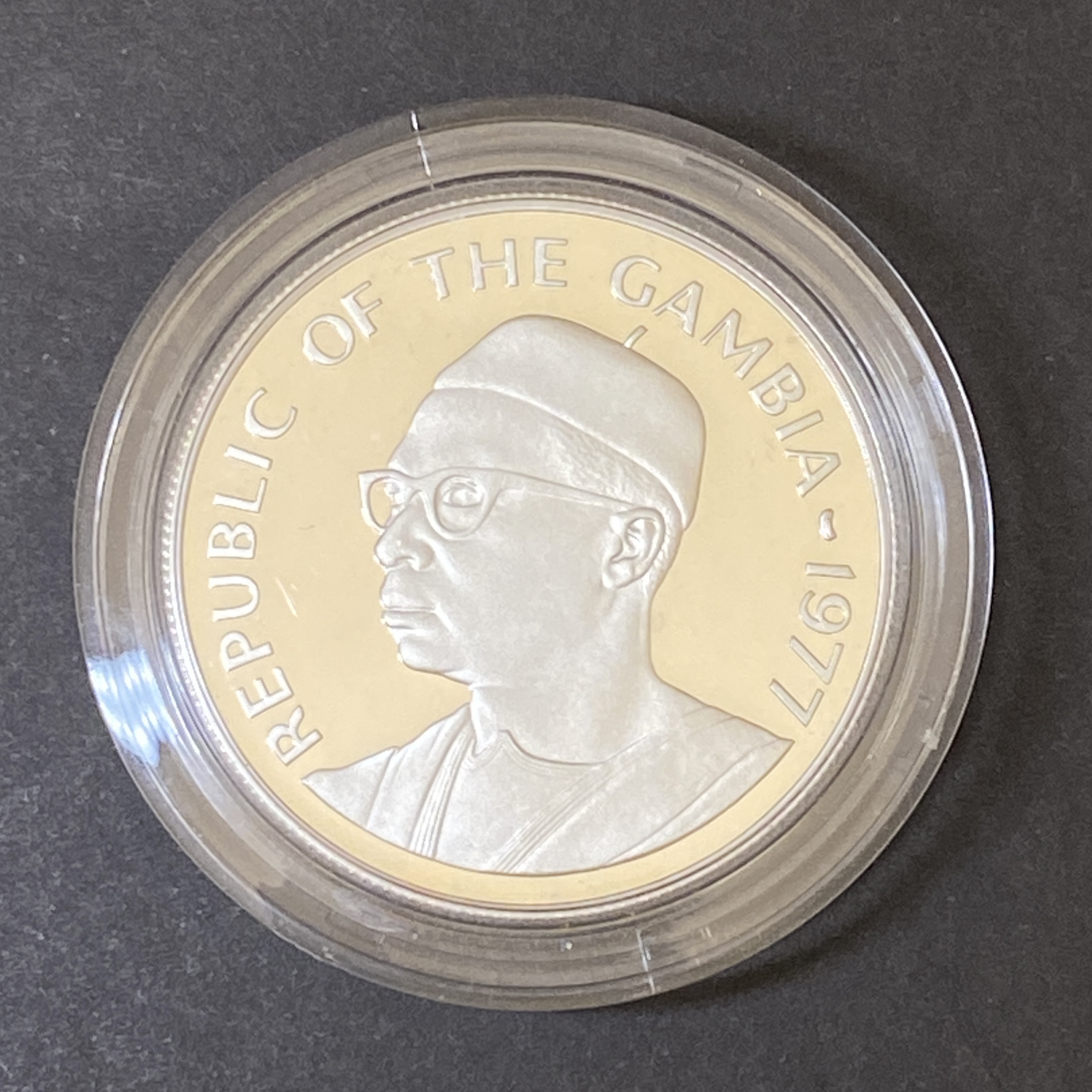 1977 Republic of the Gambia 20  Dalasis (92.5% Silver)