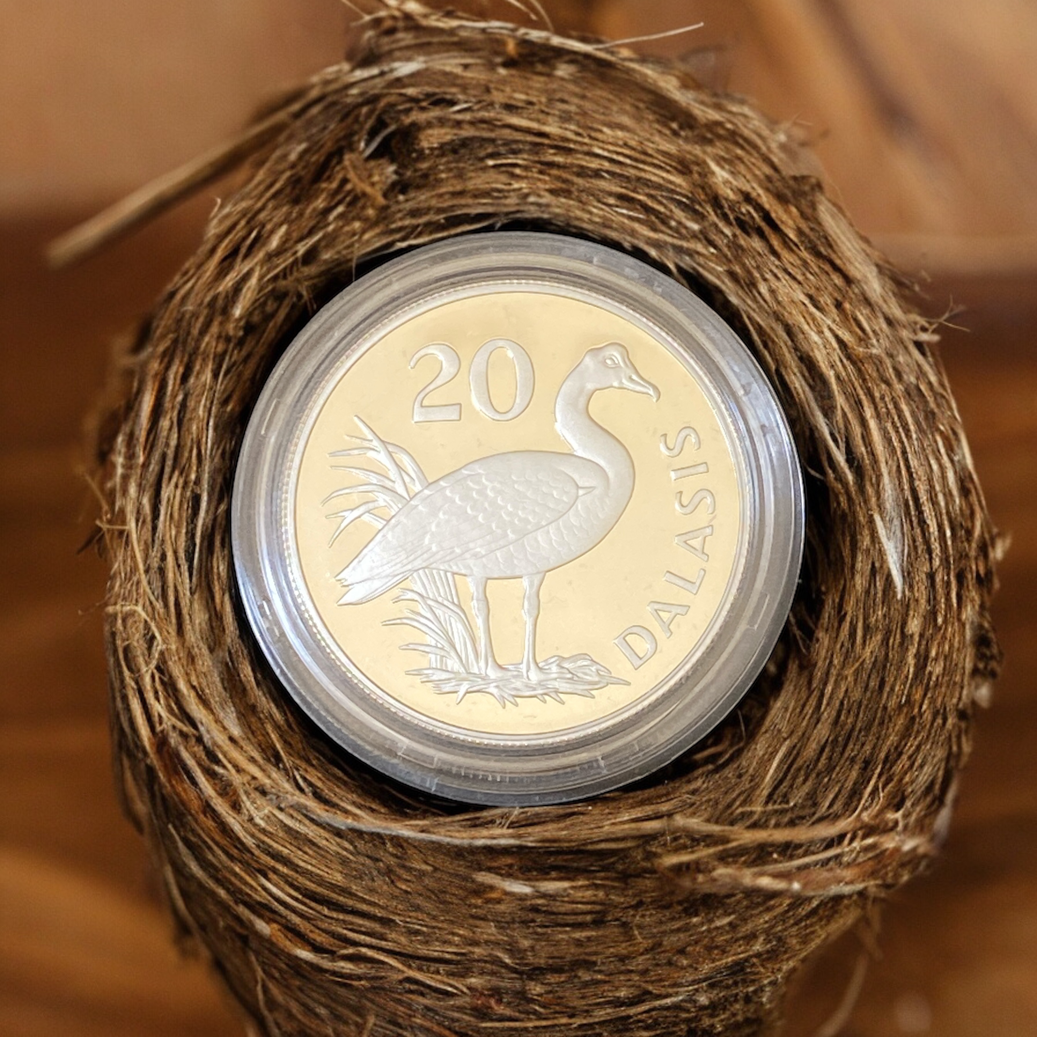 1977 Republic of the Gambia 20  Dalasis (92.5% Silver)