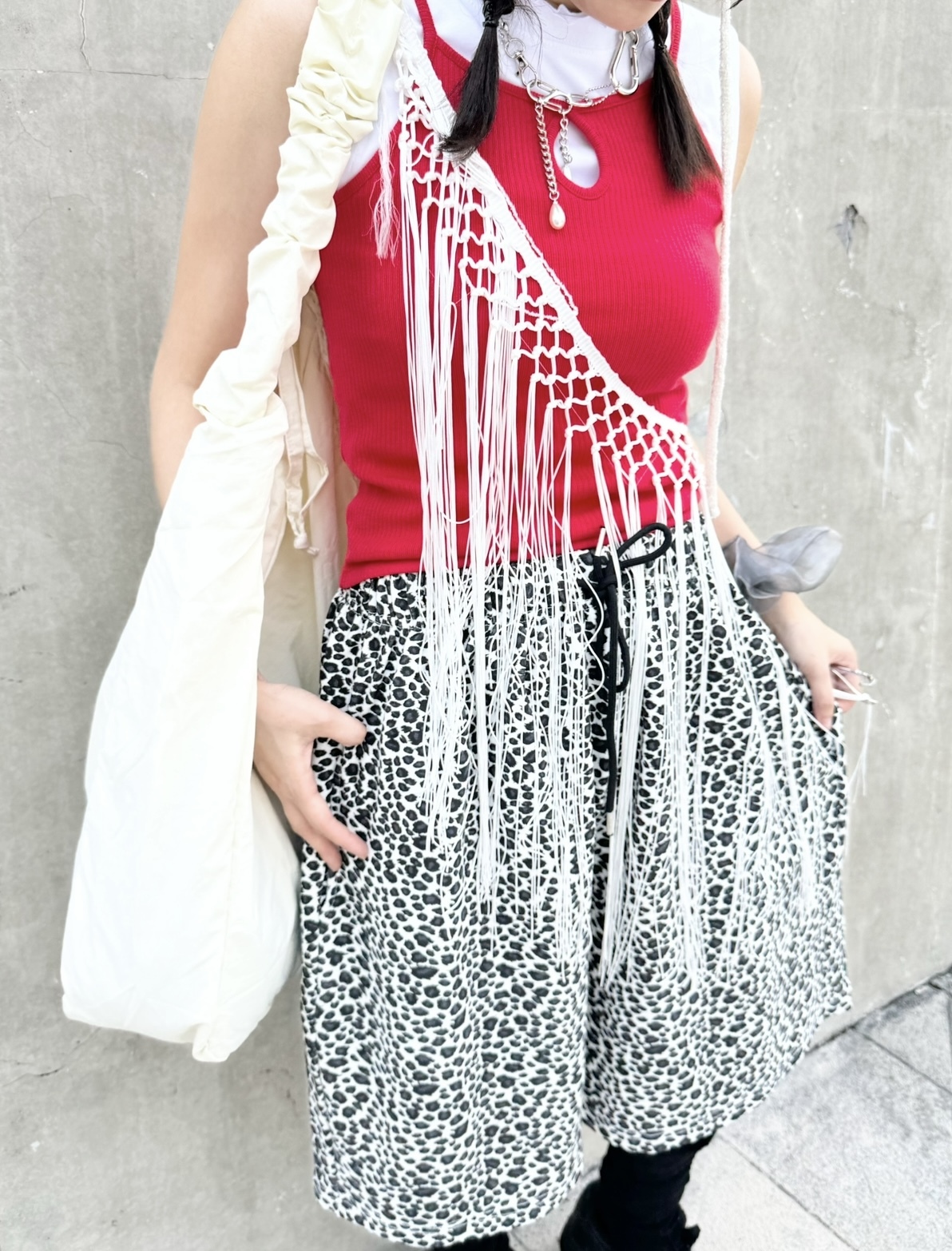 HOIYING自肥！豹紋中長褲！