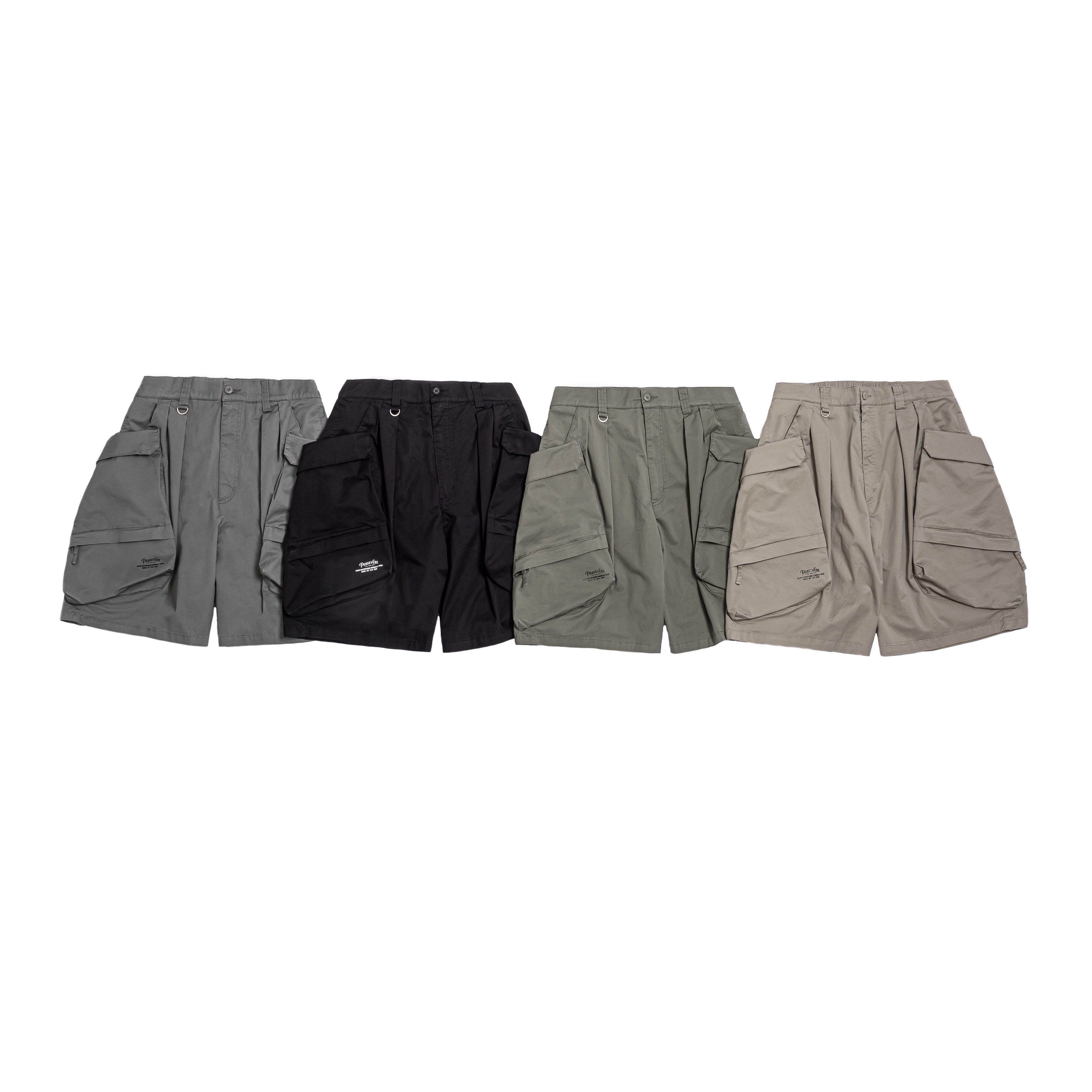 Persevere Multi-pocket Washed Cargo Shorts 水洗立體口袋短褲