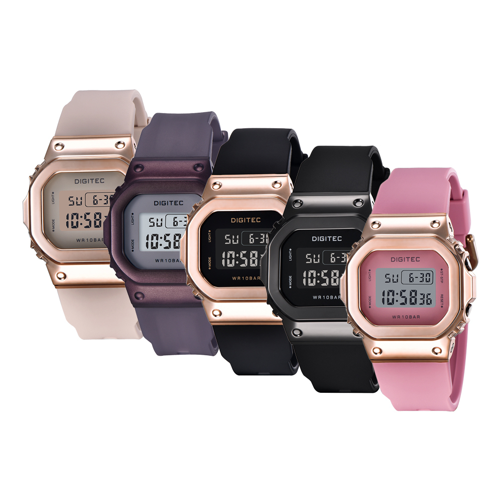 【DIGITEC 數碼科技】 BDG-7054T 經典時尚多功能休閒電子錶 鬧鈴 計時碼表