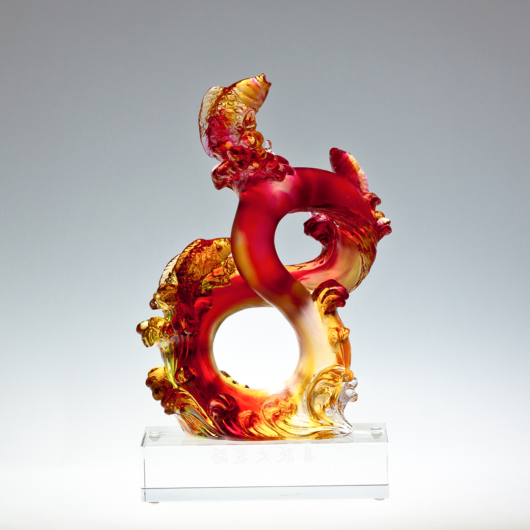 琉璃擺飾獎牌｜風生水起喜躍大發 祝賀開業喬遷感謝獎勵首選