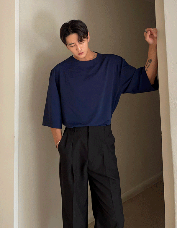 雪紡絲質七分袖T恤