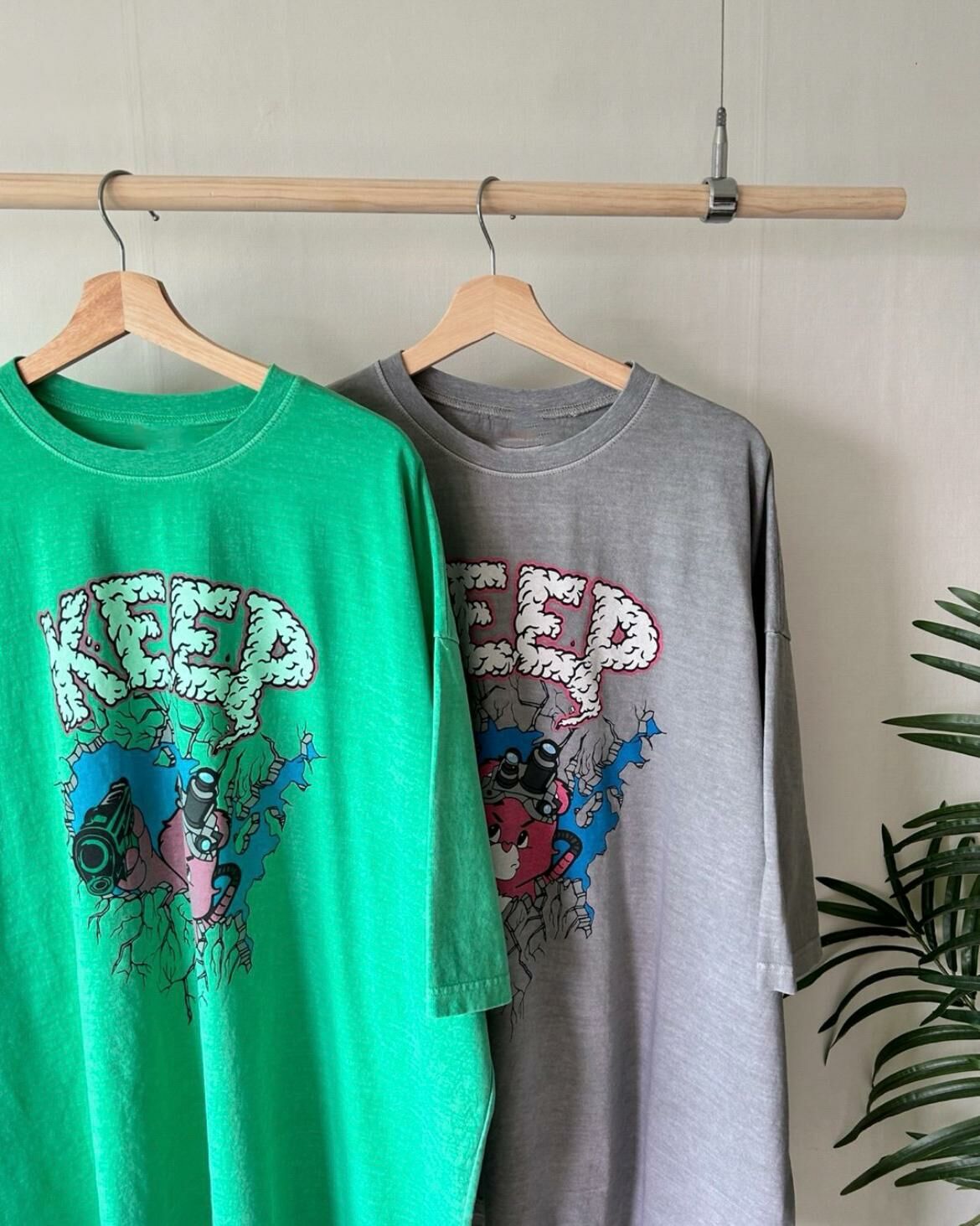 OverSize熊仔圖案英文字短袖Tee T5487