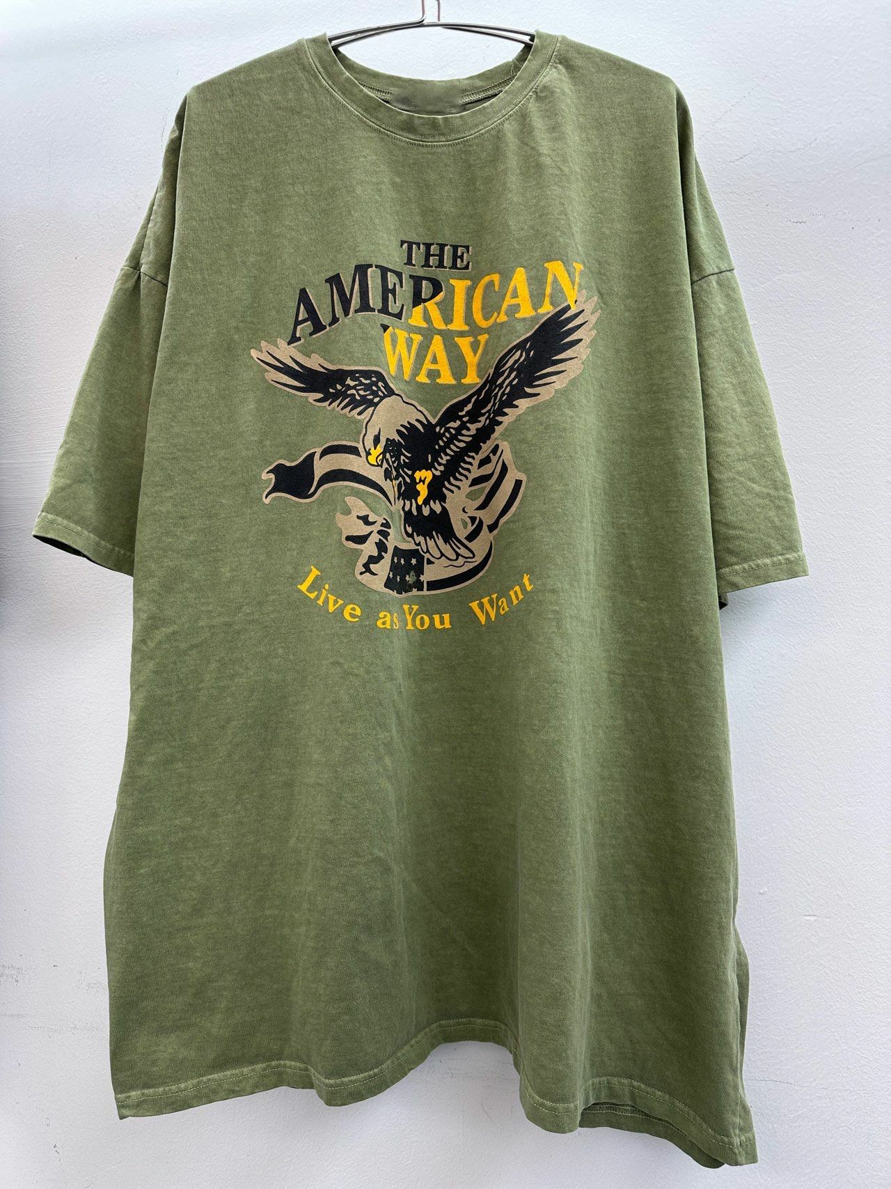 OverSize洗水英文字圖案短袖Tee T5524