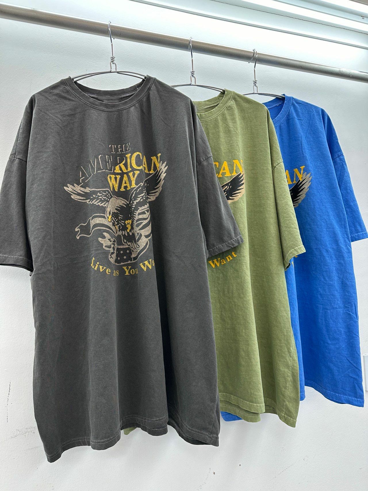 OverSize洗水英文字圖案短袖Tee T5524