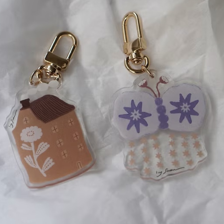 蝴蝶 房子 壓克力吊飾｜森空