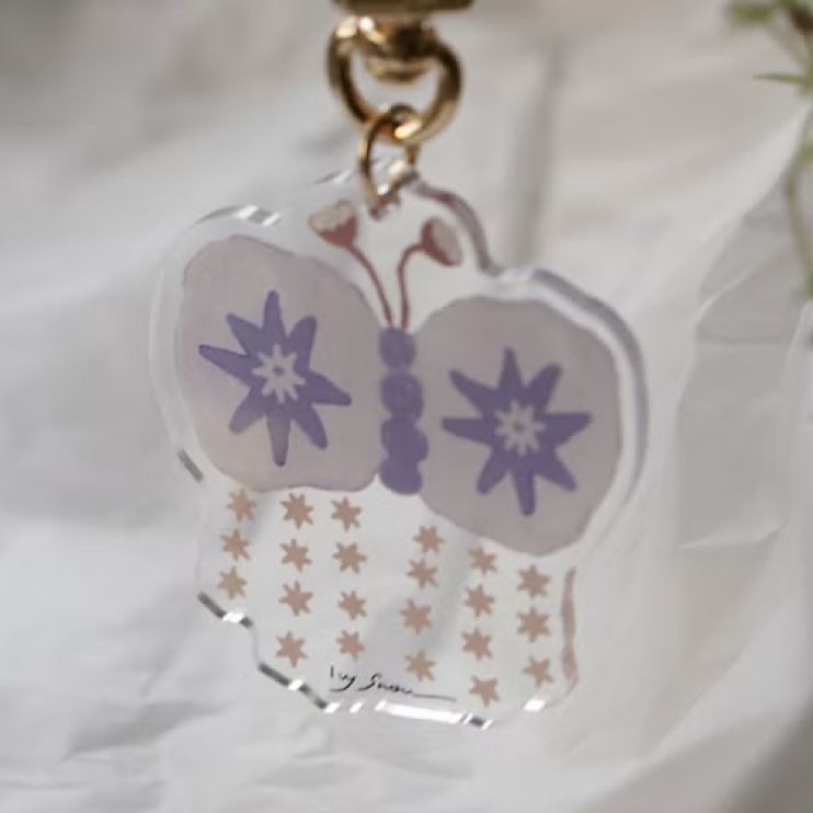 蝴蝶 房子 壓克力吊飾｜森空