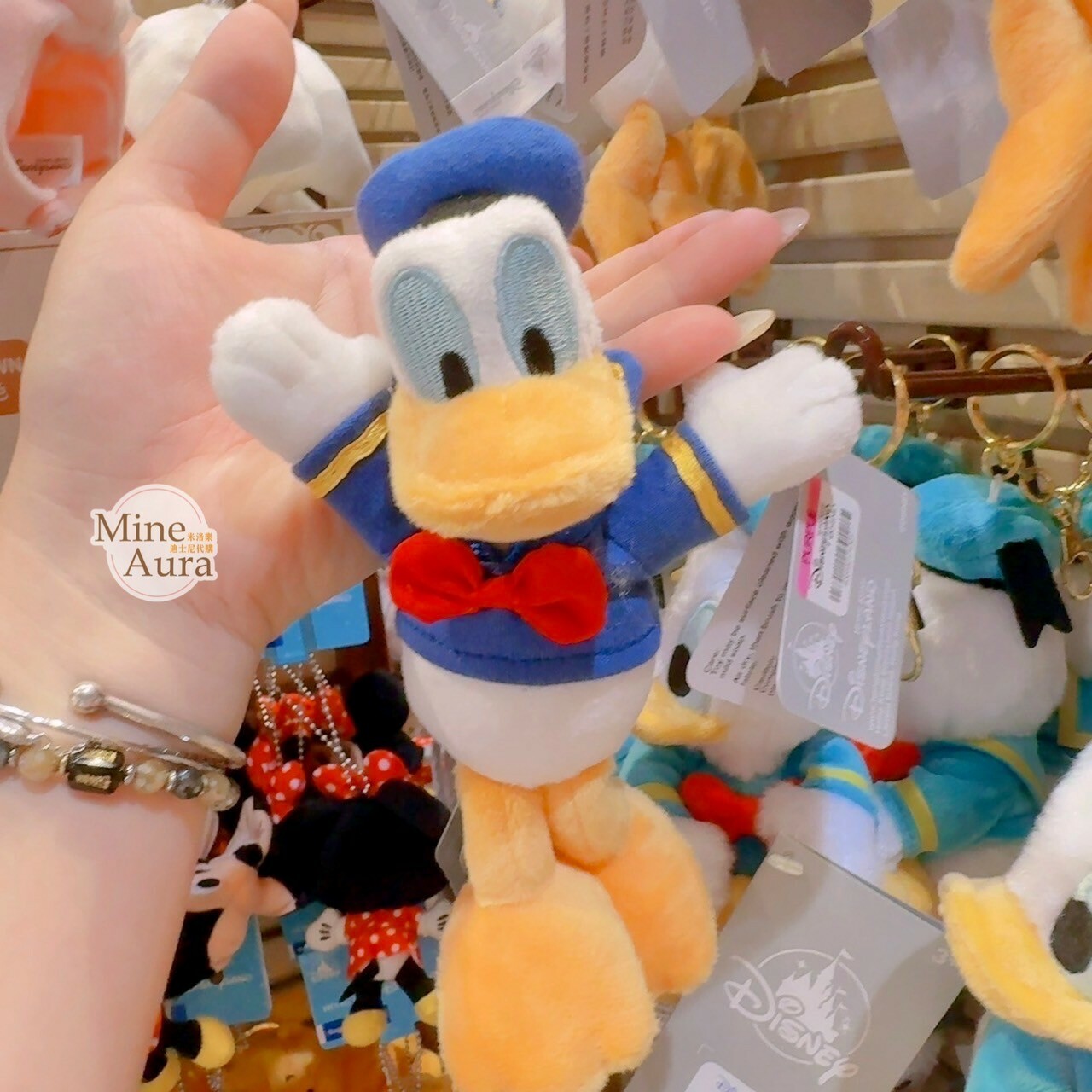 唐老鴨 Donald 經典水手服 絨毛 鑰匙圈 吊飾 -香港迪士尼樂園