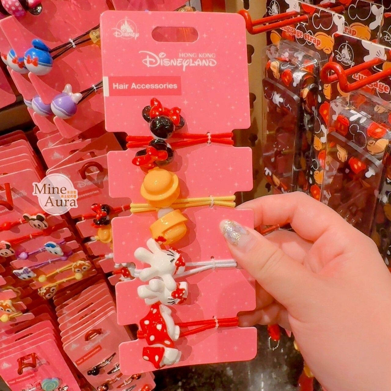 米妮 Minnie Body Parts造型 髮束 4入組 -香港迪士尼樂園