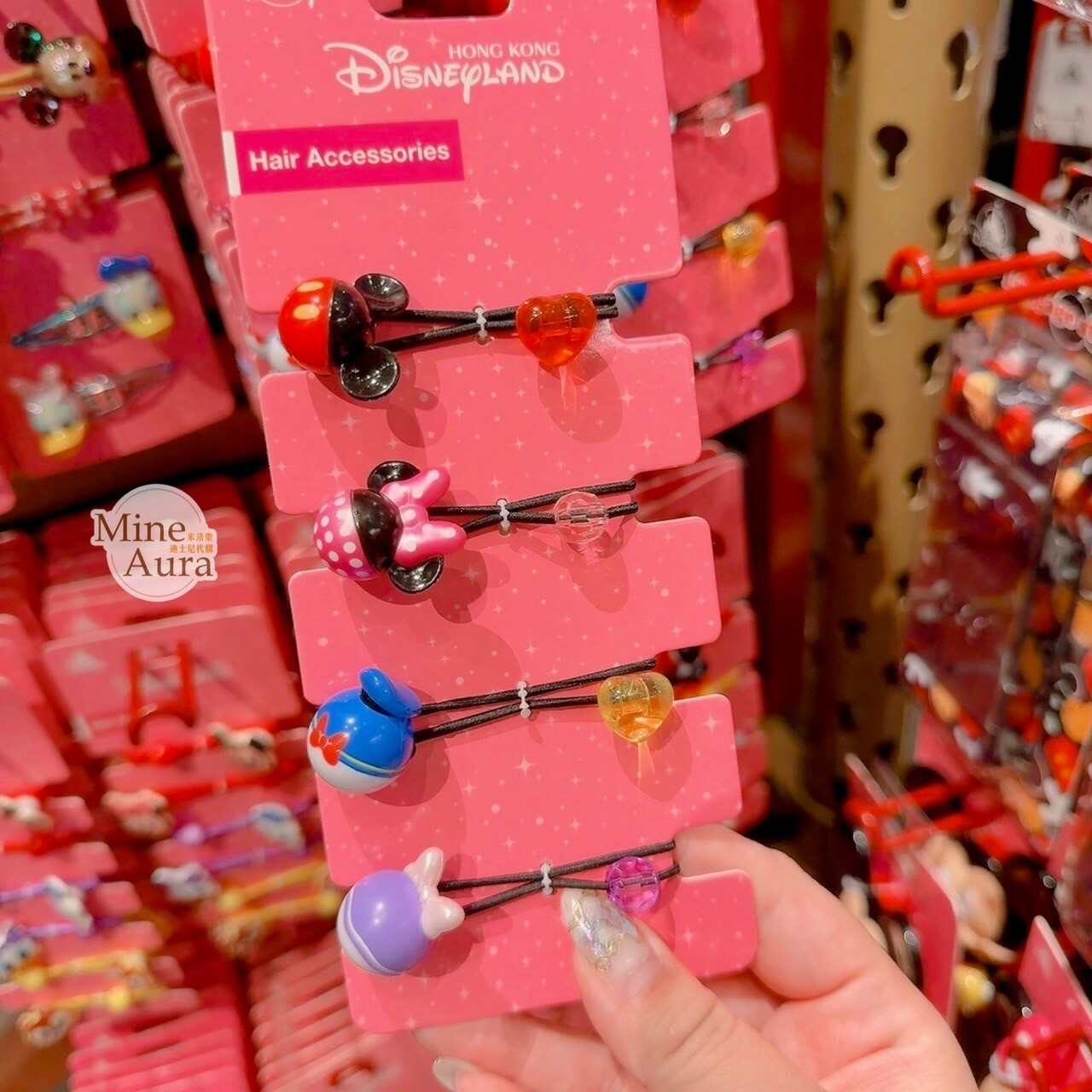 米奇 Mickey 好友集合 大頭 造型 髮束 4入組 髮飾 -香港迪士尼樂園