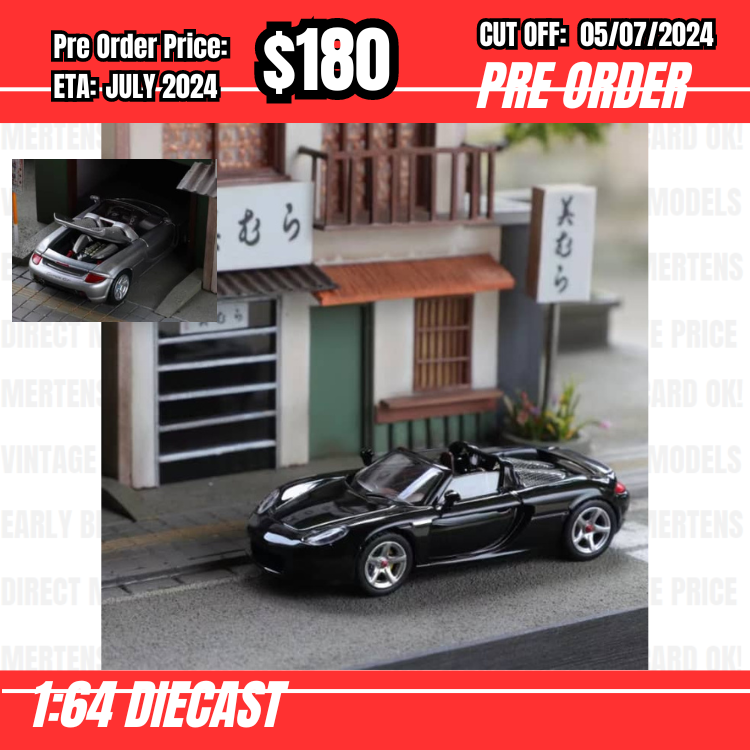 PO-$180 * Funny Model * 1:64 Carrera GT Pearl Black [OD04/07]