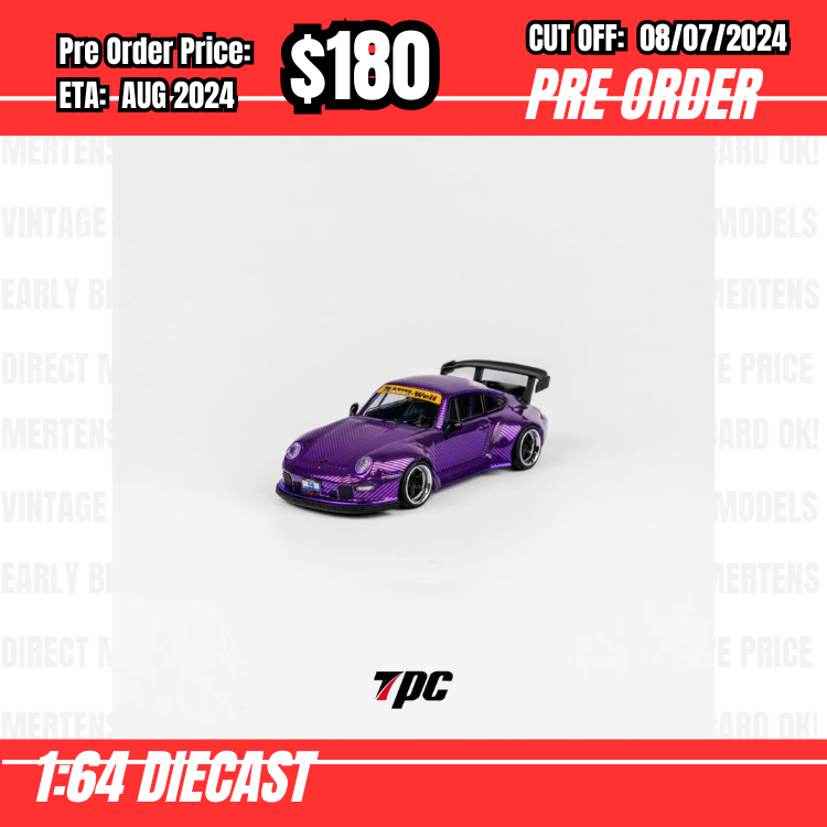 PO-$180 * Flame Model * 1:64 RWB964 Chrome Carbon Purple [OD04/07]