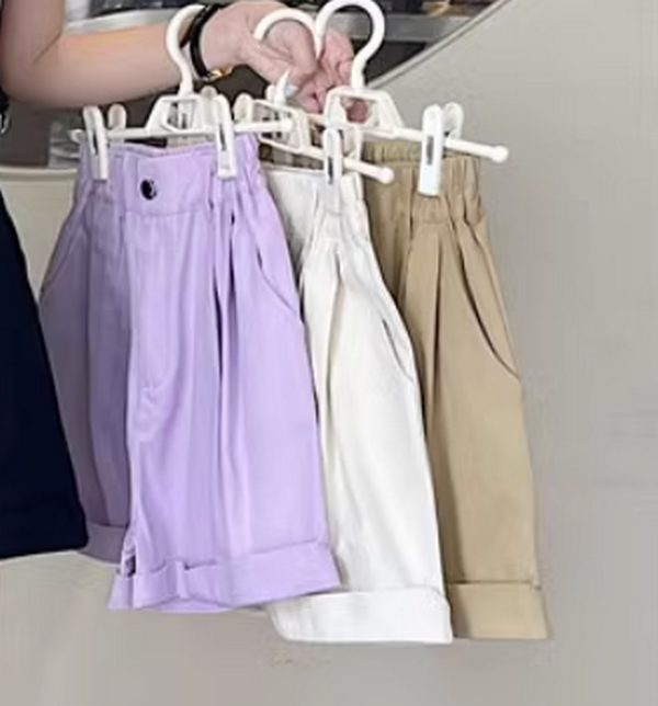 Rolled Cargo Shorts (Violet) (Size: M-L) (Contact customer service to confirm the shipping size after placing an order)】