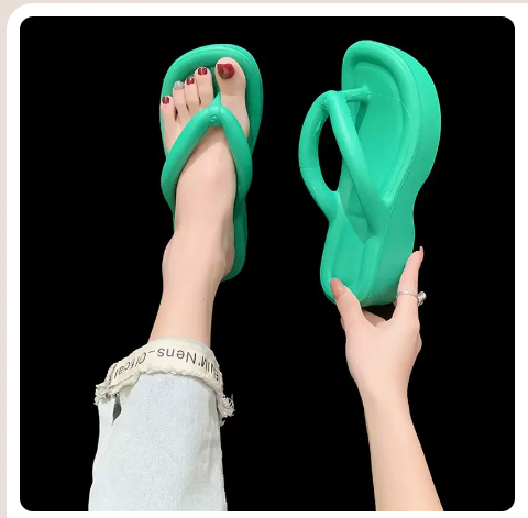 Kendou thick-soled flip-flops (green upgrade/36/37-38/39-40/41 yards) (contact customer service to confirm the shipping size after placing an order)】