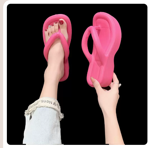 Kendou thick-soled flip-flops (rose red upgrade/36/37-38/39-40/41 size) (contact customer service to confirm the shipping size after placing an order)】