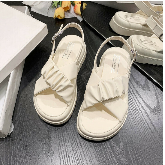 Flat sandals [off-white] size [35-40 size] [Please contact customer service to confirm the shipping size after placing an order]]