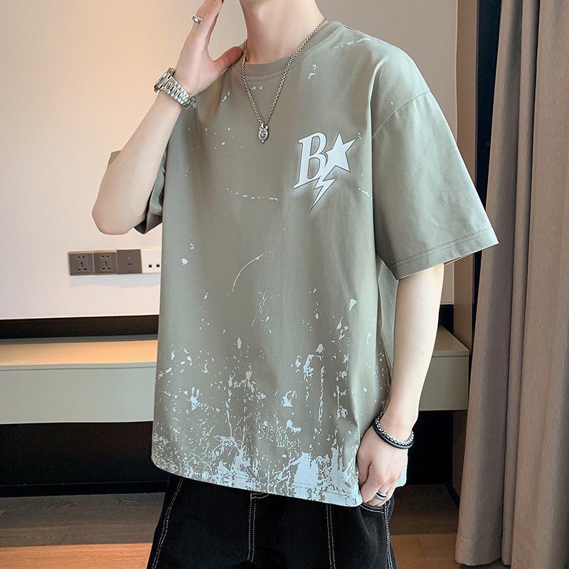 Casual loose T-shirt (M-3XL size 26004 light gray) [Please contact customer service to confirm the shipping size after placing an order]]