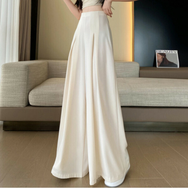 爆款西裝闊腿褲（杏色）（碼數：S/M/L/XL)(下單後聯絡客服確認尺碼）】