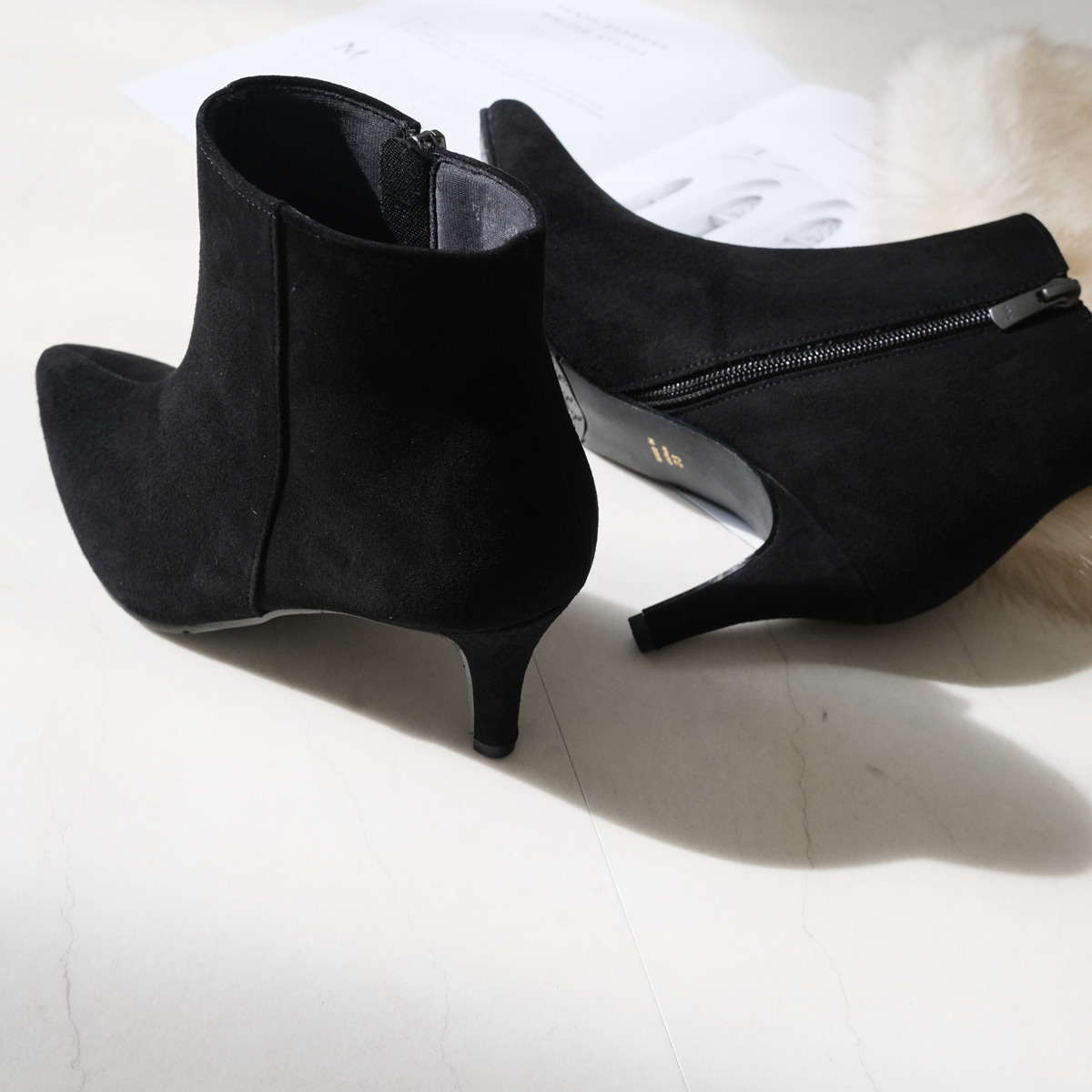 Point nine日本製造真皮女用尖頭靴子