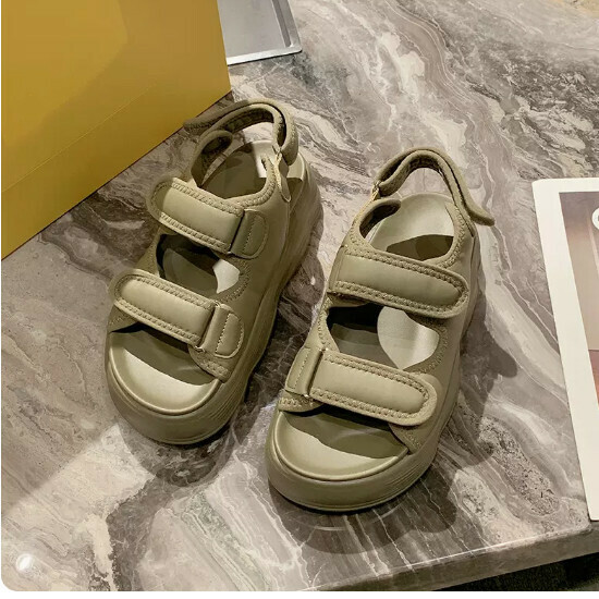 Platform sandals [elephant gray] size [35-40 size] [Please contact customer service to confirm the shipping size after placing an order]]