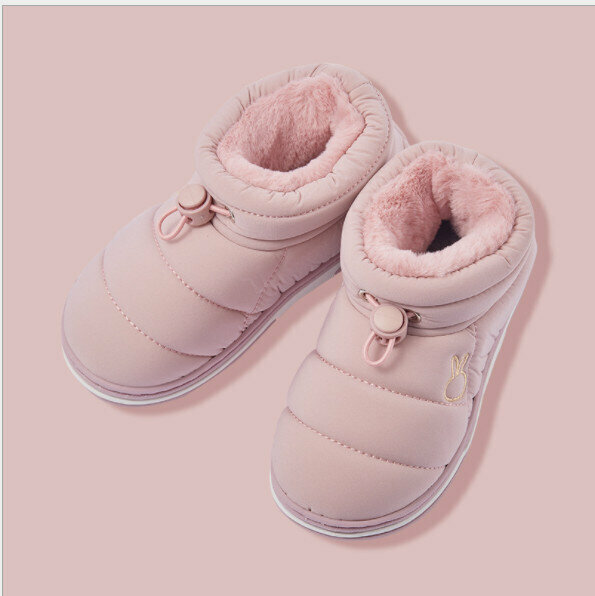 Bag heel baby snow boots children's cotton slippers (size 14-24 color 4 colors optional, please confirm with customer service after placing an order)
