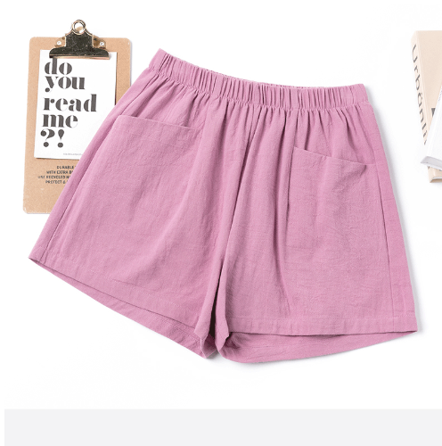 High-waisted A-line casual women's shorts (rose pink) (size S-XL) (contact customer service to confirm size after placing an order)】