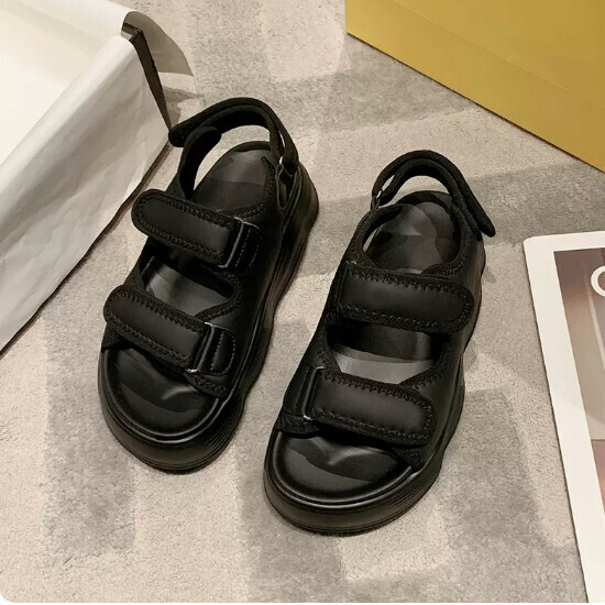 Platform Sandals [Black] Size [35-40] [Please contact customer service to confirm the shipping size after placing an order]]