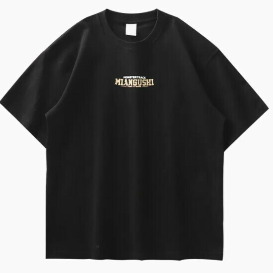 Loose casual short-sleeved T-shirt (S-3XL black) (contact customer service to confirm the shipping size after placing an order)】