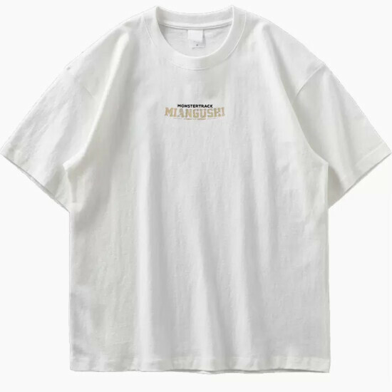 Loose casual short-sleeved T-shirt (S-3XL white) (contact customer service to confirm the shipping size after placing an order)】