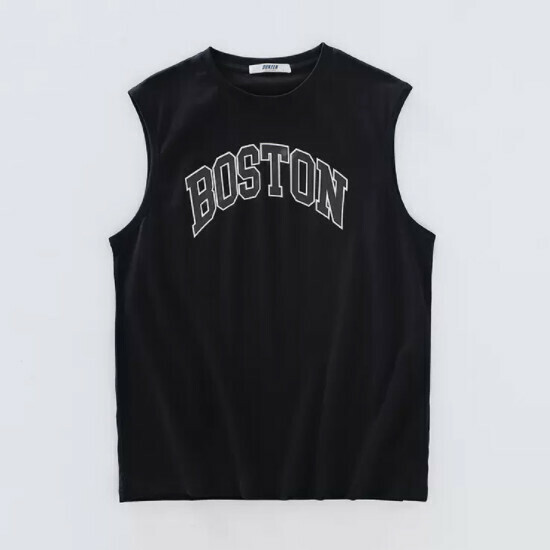 熱推寬鬆休閑無袖T恤（S-3XL 304黑色）(下單後聯絡客服確認發貨尺碼)】