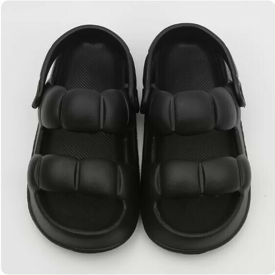Summer Anti-slip Flat Petal Sandals Sandals (1903 Black) [Size 36-41] [Contact Customer Service to Confirm Shipping Size After Placing an Order]]