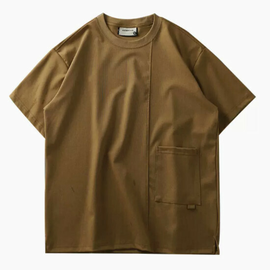 Loose casual short-sleeved T-shirt (S-2XL coffee color) (contact customer service to confirm the shipping size after placing an order)】