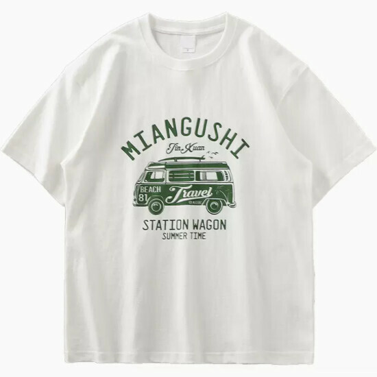 Loose casual short-sleeved T-shirt (S-3XL white) (contact customer service to confirm the shipping size after placing an order)】