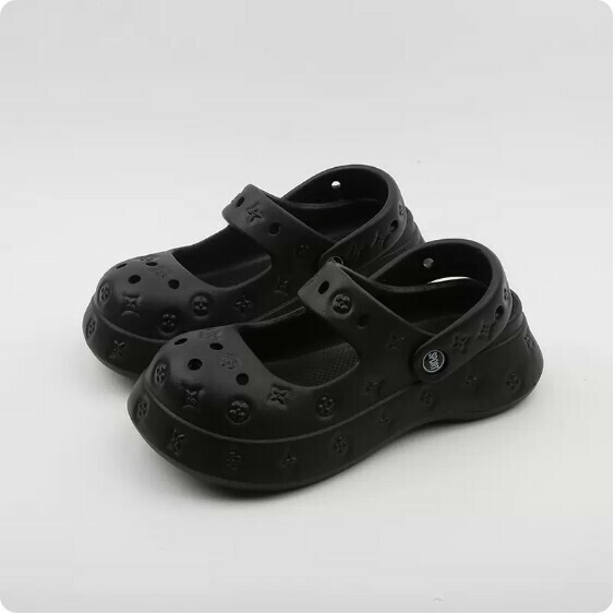 Summer Soft Sole Shallow Baotou Cave Slippers (1920 Black) [35-40 Size] [Contact Customer Service to Confirm Shipping Size After Placing an Order]