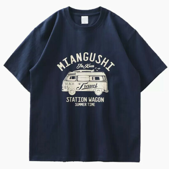 Loose casual short-sleeved T-shirt (S-3XL royal blue) (contact customer service to confirm the shipping size after placing an order)】
