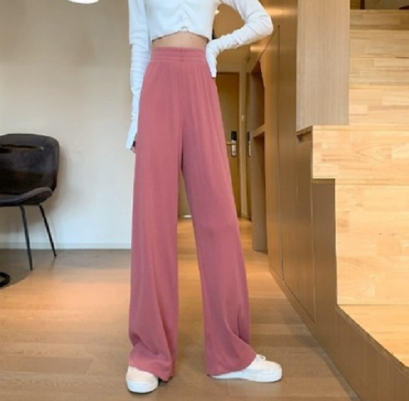 Straight-leg mopping pants (pink) (size: S-L) (contact customer service to confirm the shipping size after placing an order)】