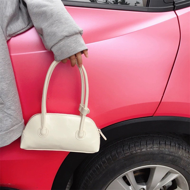 肩揹皮革紋路波特小包包-六色