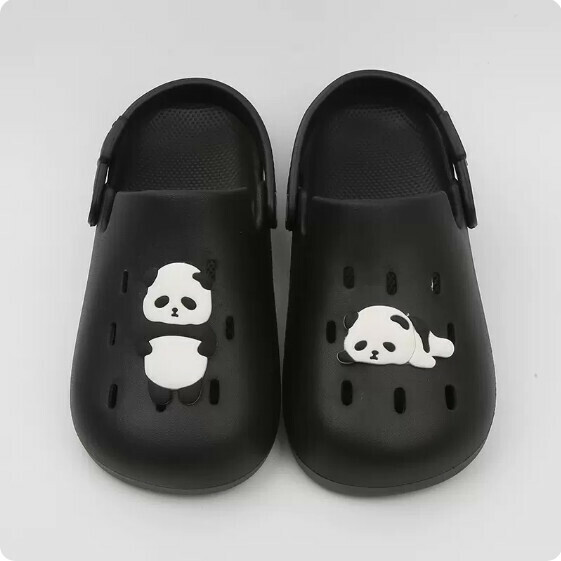 Summer Flat Hole Sandals (8059-10 Black Panda) [35-40 Size] [Contact Customer Service to Confirm Shipping Size after Placing an Order]