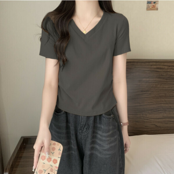 Cotton Versatile Short Sleeve T (Dark Gray) (Size: S/M/L/XL) (Contact customer service to confirm size after placing an order)】