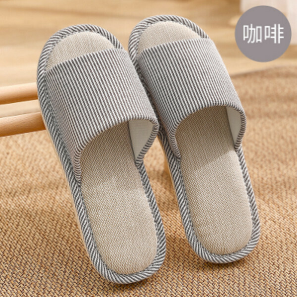 Indoor four-season linen non-slip platform slippers [coffee] [size 40-45] [contact customer service to confirm size after placing an order]]