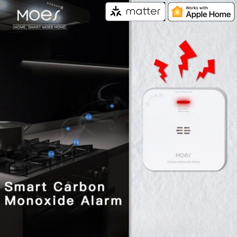 Matter HomeKit Zipbee 一氧化碳氣體泄漏探測器