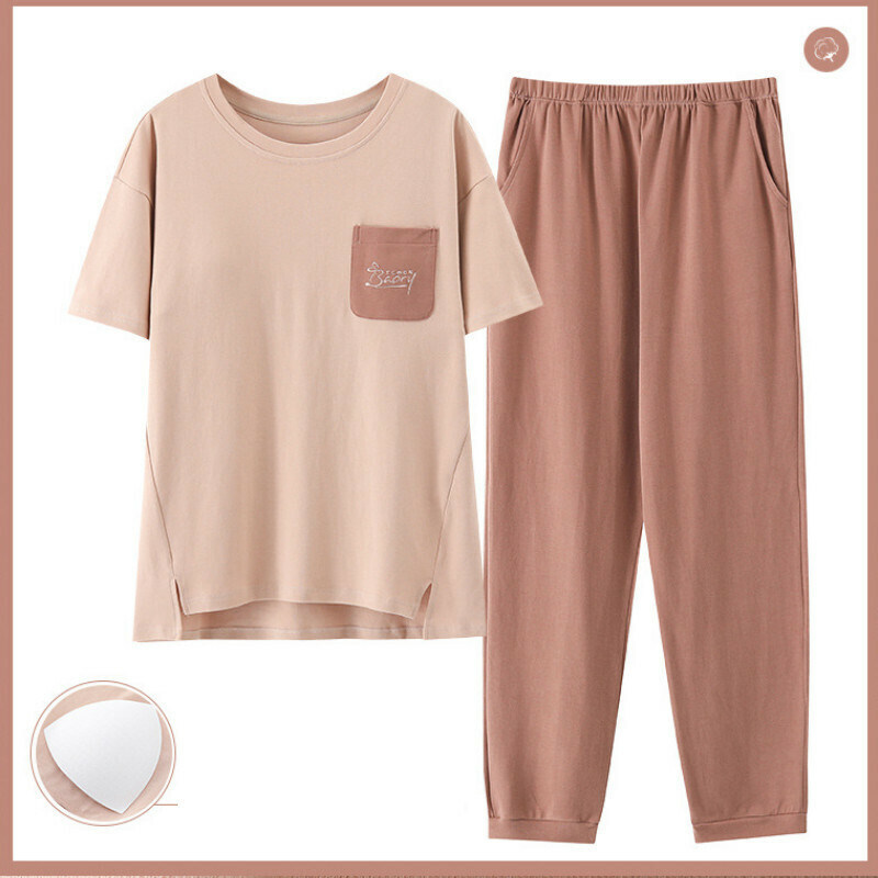 爆款短袖睡衣套裝【M-XXL碼 LW-QL88943】【下單后聯絡客服確認發貨尺碼 】