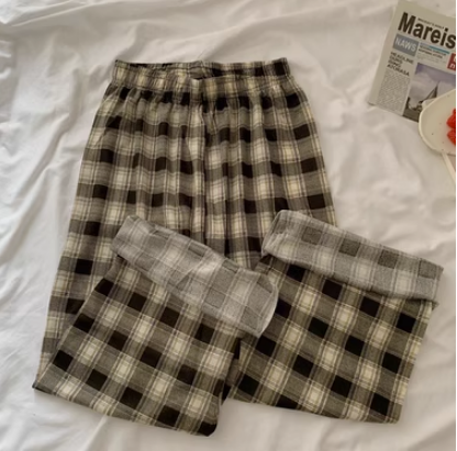 Loose straight-leg pants high waist wide-leg pants (Kag) (size: M-L) (contact customer service to confirm the shipping size after placing an order)】