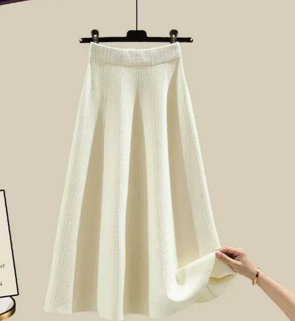 High-waisted skirt#Single piece (white) [M-4XL size] [Contact customer service to confirm size after placing an order]]
