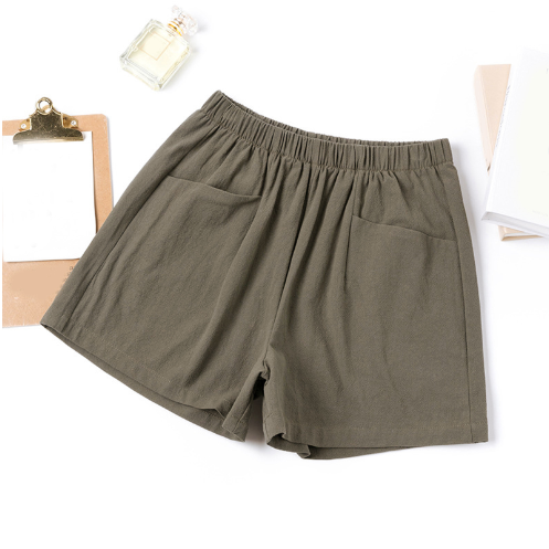 High-waisted A-line casual women's shorts (army green) (size S-XL) (contact customer service to confirm size after placing an order)】