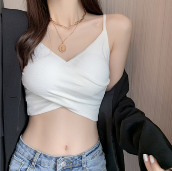 Camisole worn over and over with base layer (white) (one size)】