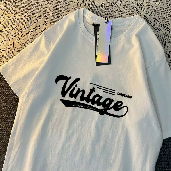 Cotton printed men's short sleeve T-shirt (white size: S-4XL) (contact customer service to confirm the shipping size after placing an order)】