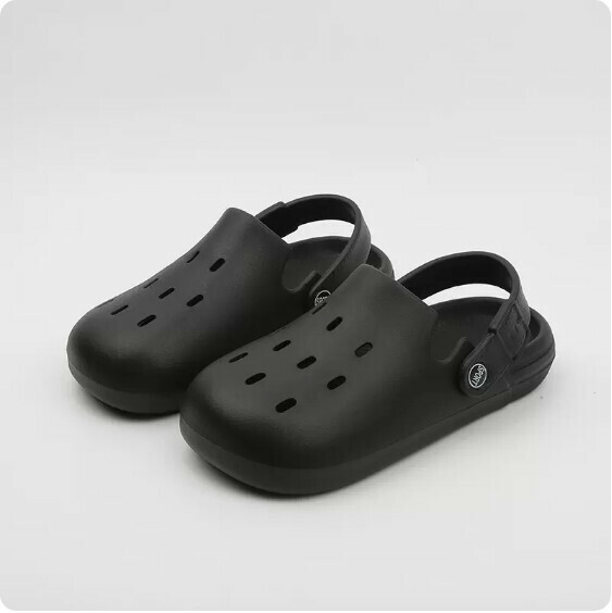Summer Flat Bottom Hole Sandals (8059 Black) [35-40 Size] [Contact Customer Service to Confirm Shipping Size After Placing an Order]