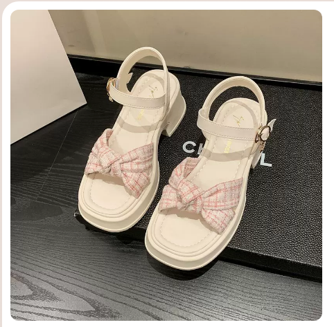 新款百搭不累脚坡跟女鞋（粉色升級版/35-40碼）（下單後聯絡客服確認發貨尺碼）】